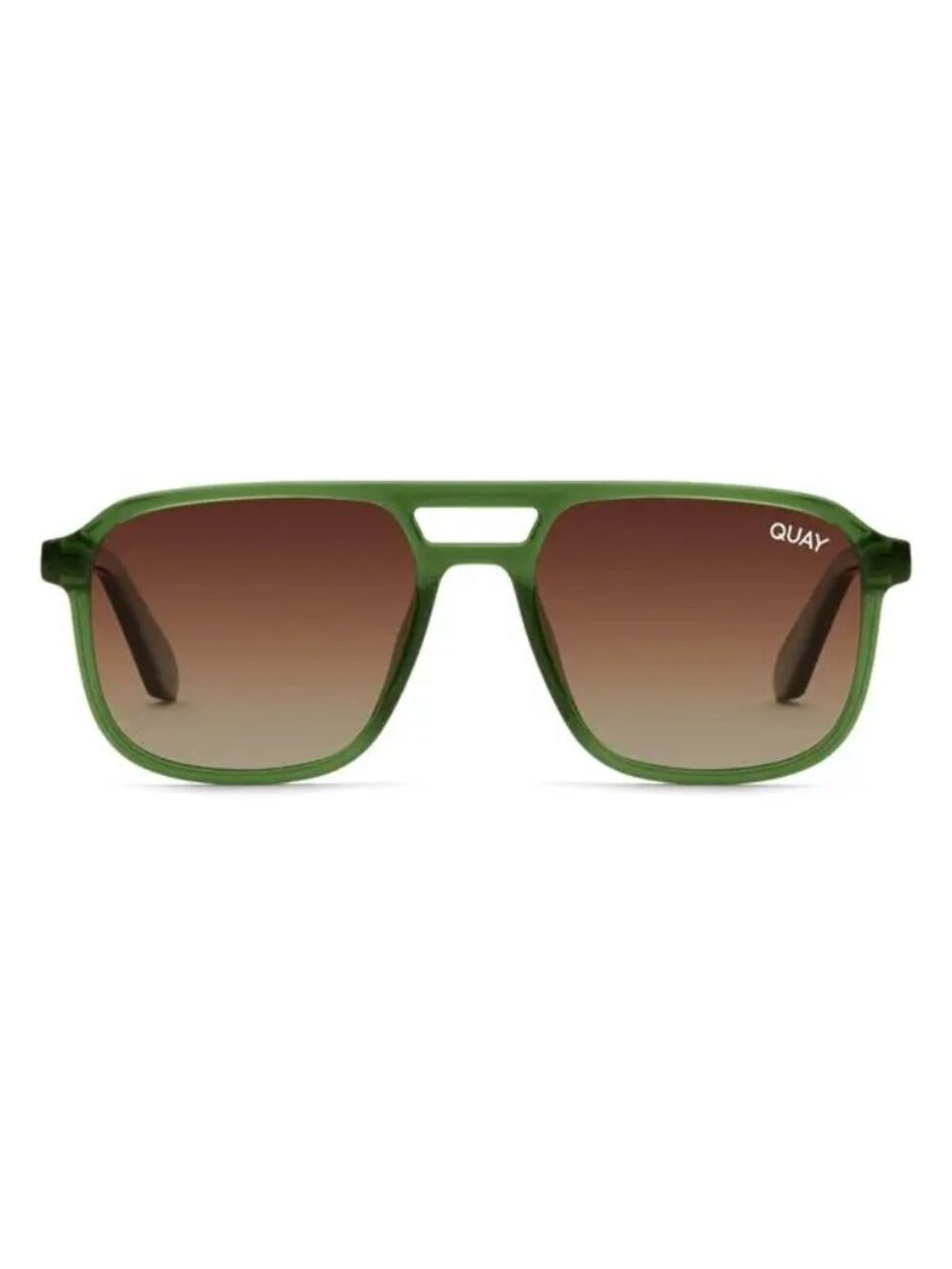 NWT! QUAY On The Fly Small Aviator Sunglasses Ivy Frame Brown Polarized Lens